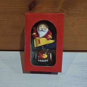 santa with ball ornament From The Memory Company Penn State Gorillas Football
